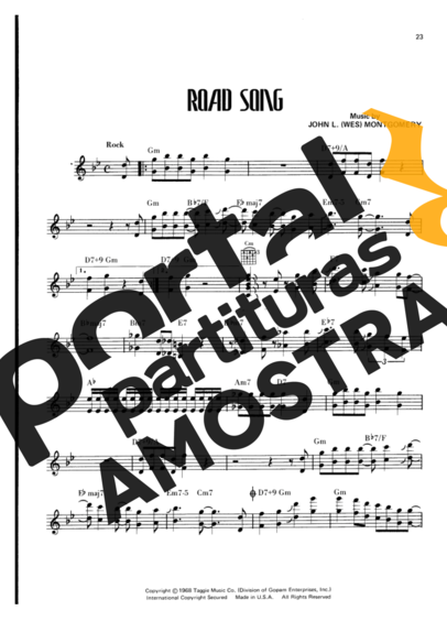 Wes Montgomery Road Song partitura para Guitarra