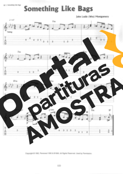 Wes Montgomery Something Like Bags partitura para Guitarra