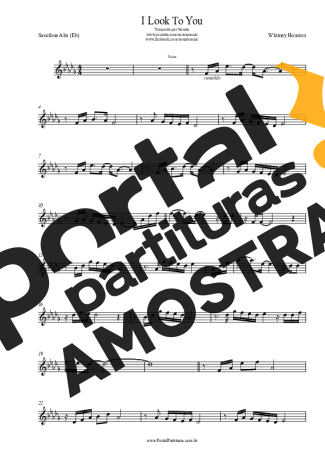 Whitney Houston  partitura para Saxofone Alto (Eb)