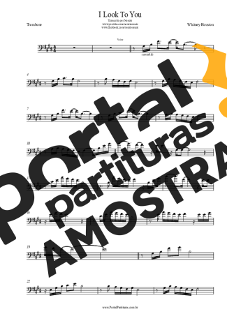 Whitney Houston  partitura para Trombone