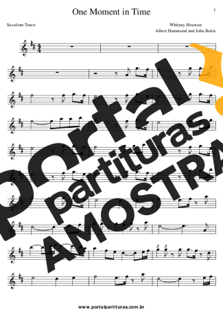 Whitney Houston  partitura para Clarinete (Bb)