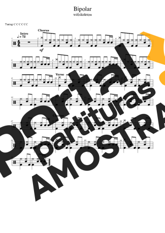 Wifiskeleton Bipolar partitura para Bateria