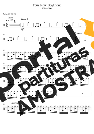Wilbur Soot Your New Boyfriend partitura para Bateria