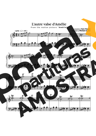 Yann Tiersen Lautre Valse DAmélie partitura para Piano