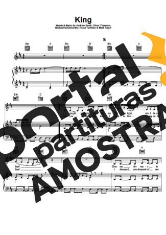 Years & Years King partitura para Piano