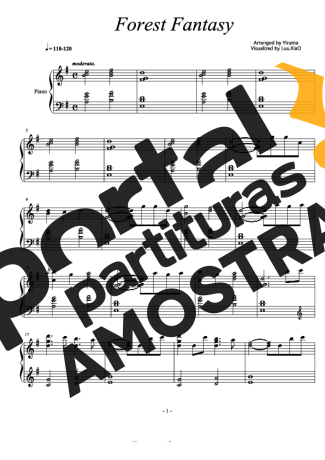 Yiruma Forest Fantasy partitura para Piano