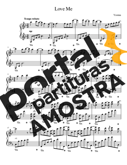 Yiruma Love Me partitura para Piano