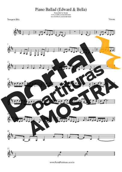 Yiruma  partitura para Trompete