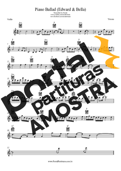 Yiruma  partitura para Violão