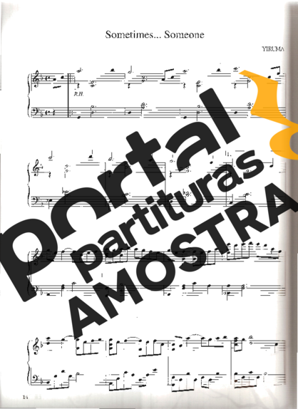 Yiruma Sometimes Someone partitura para Piano