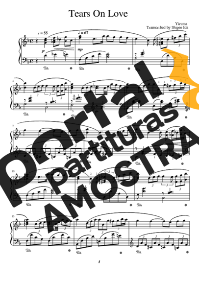 Yiruma Tears On Love partitura para Piano