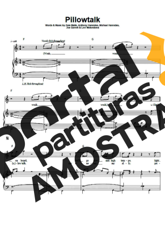 Zayn Pillowtalk partitura para Piano
