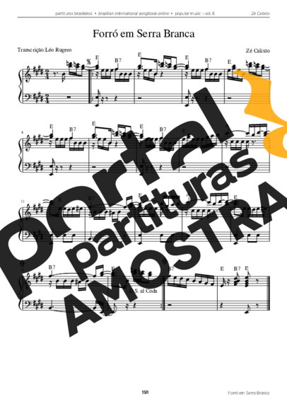 Zé Calixto Forró Em Serra Branca partitura para Acordeon