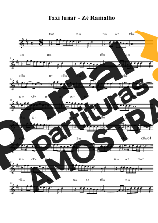 Zé Ramalho  partitura para Clarinete (Bb)