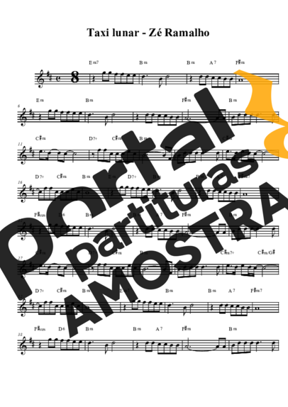 Zé Ramalho  partitura para Saxofone Tenor Soprano (Bb)