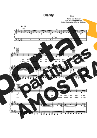 Zedd Clarity  partitura para Piano