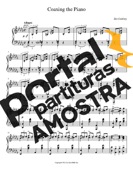 Zez Confrey Coaxing The Piano partitura para Piano