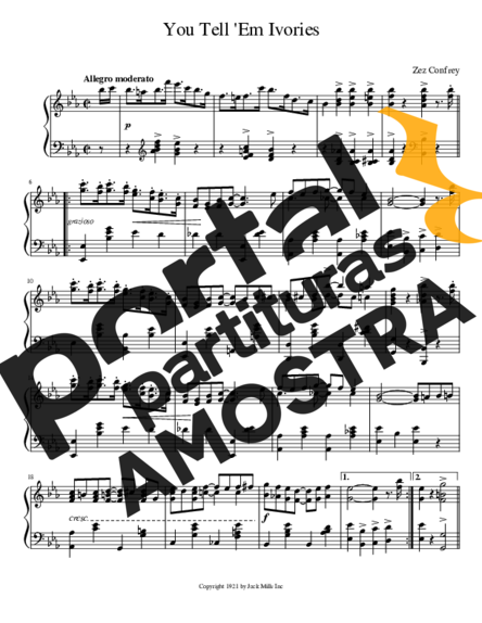 Zez Confrey  partitura para Piano