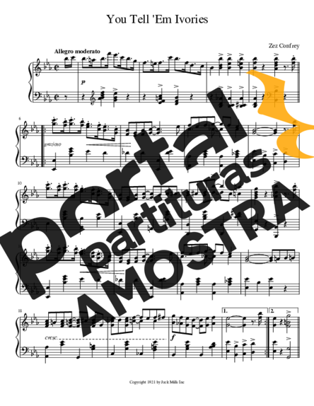 Zez Confrey  partitura para Piano